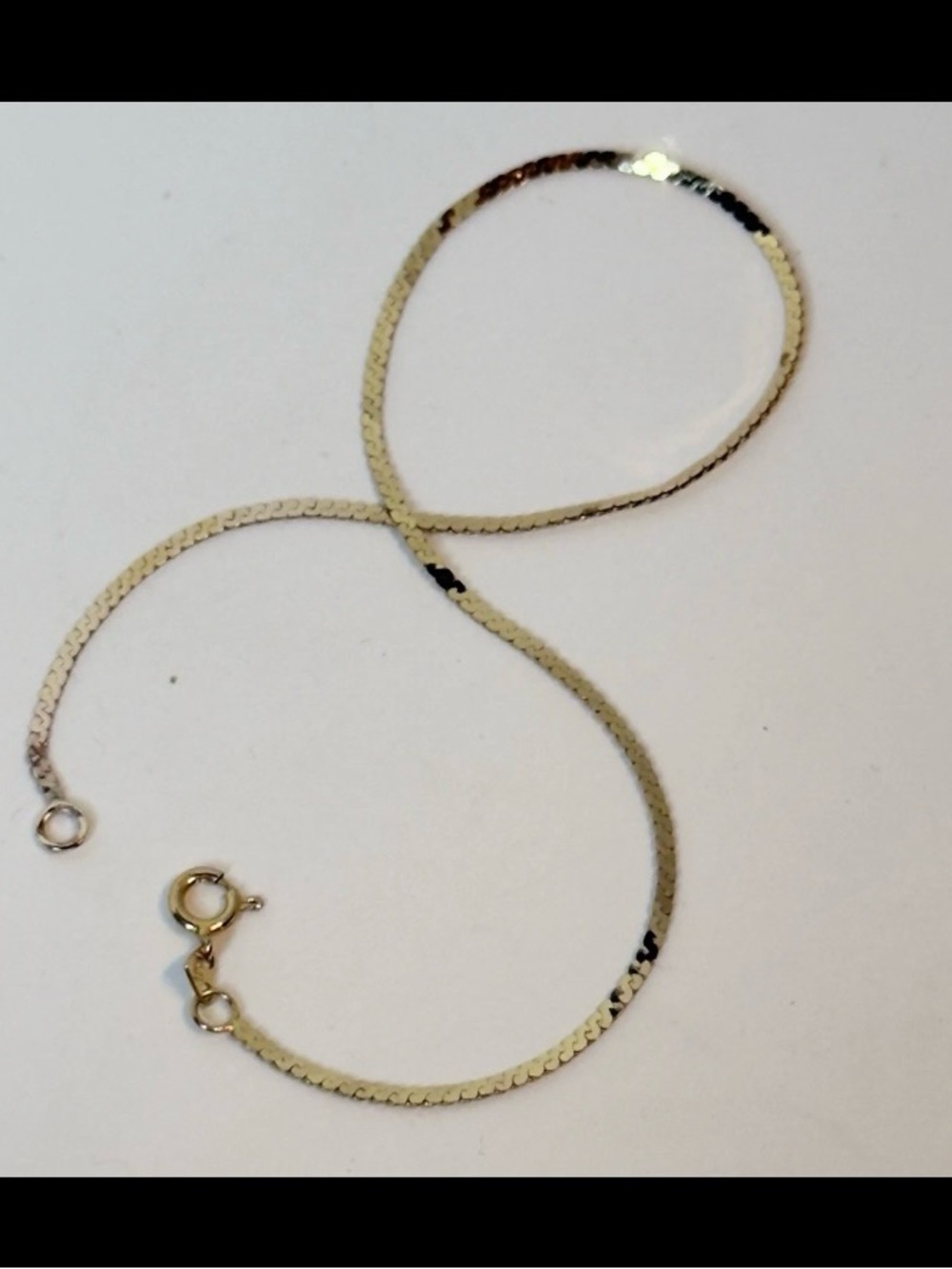 Vintage 14K solid yellow gold
ITALY maker OR bracelet 8 in
Serpentine S chain